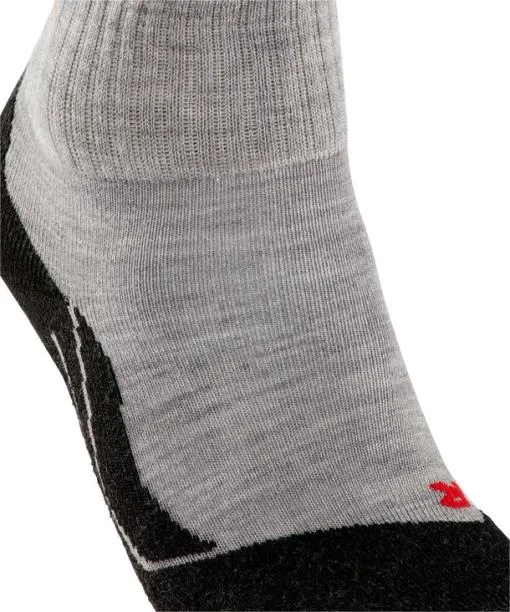 Women TK2 Explore Short Women Trekking Short Sock Light Grey FALKE Hiking Socks