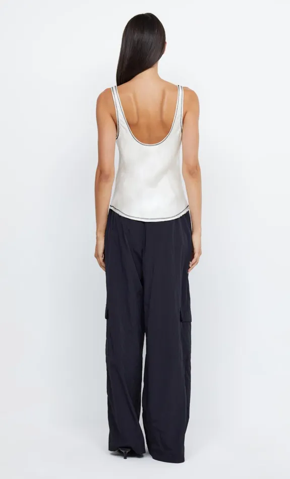Women Tops Bec Bridge EMERY SCOOP TANK Ivoryblack