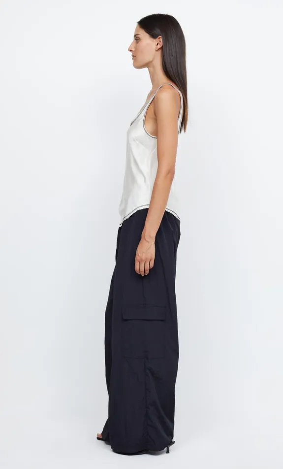 Women Tops Bec Bridge EMERY SCOOP TANK Ivoryblack