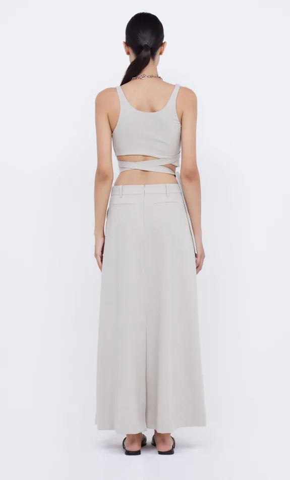Women Tops Bec Bridge HALLIE WRAP CROP TOP Cement