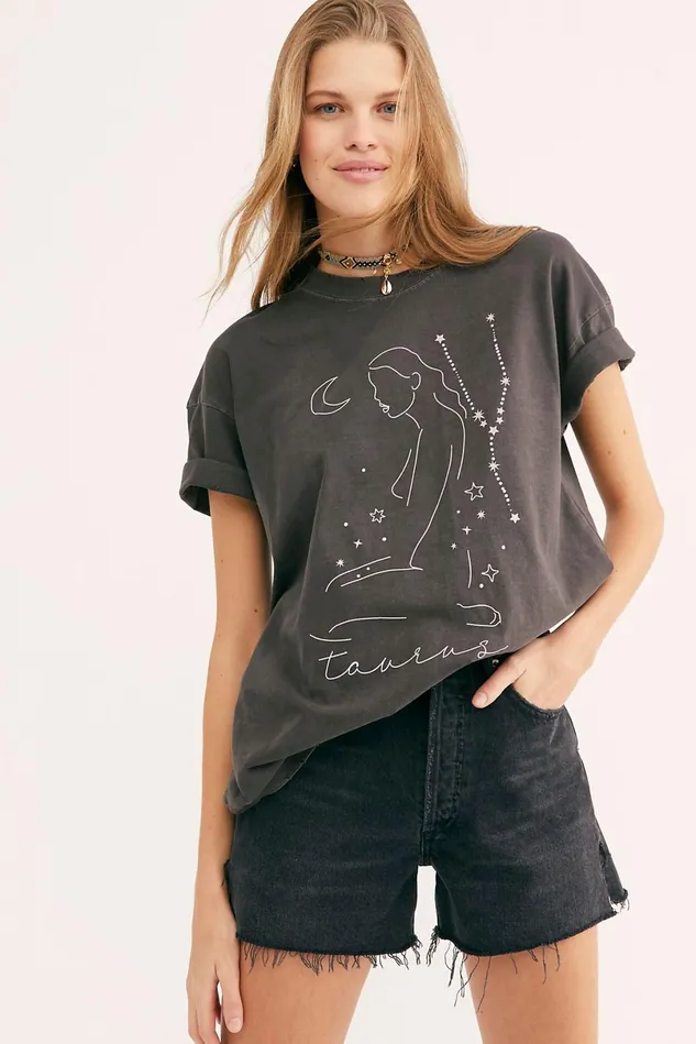 Women Tops Free People Zodiac Collection Tee Taurus