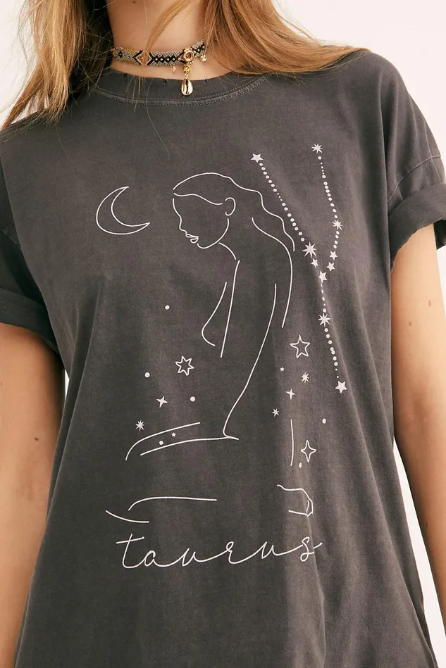 Women Tops Free People Zodiac Collection Tee Taurus