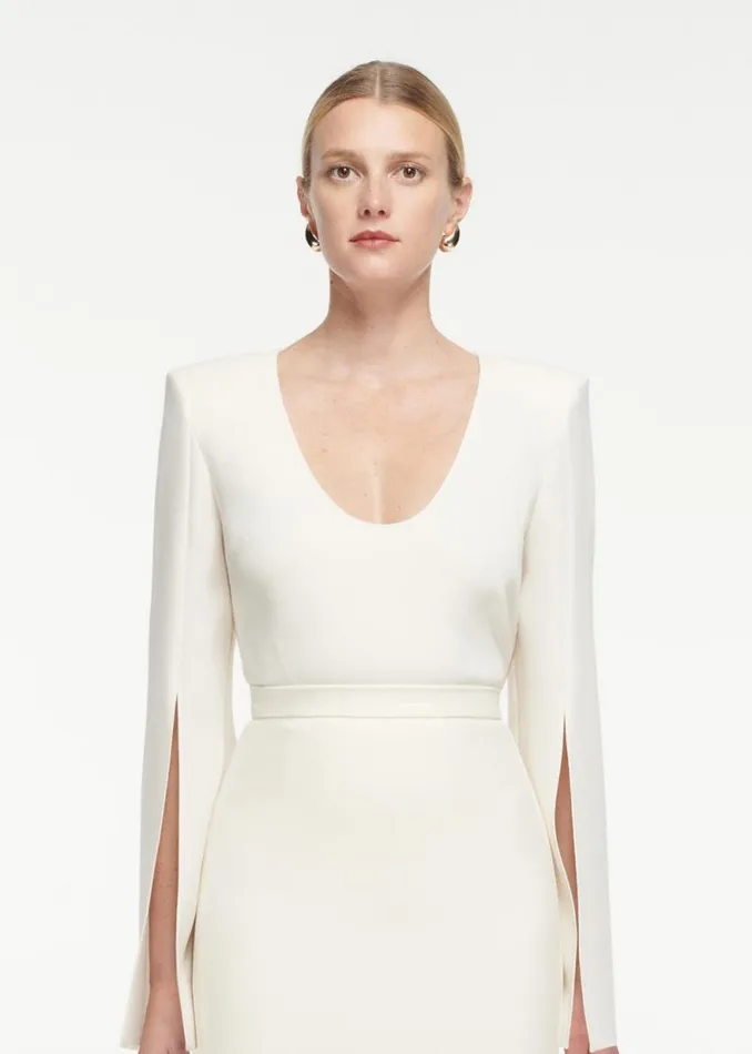 Women Tops Roland Mouret Long Sleeve Cady Top