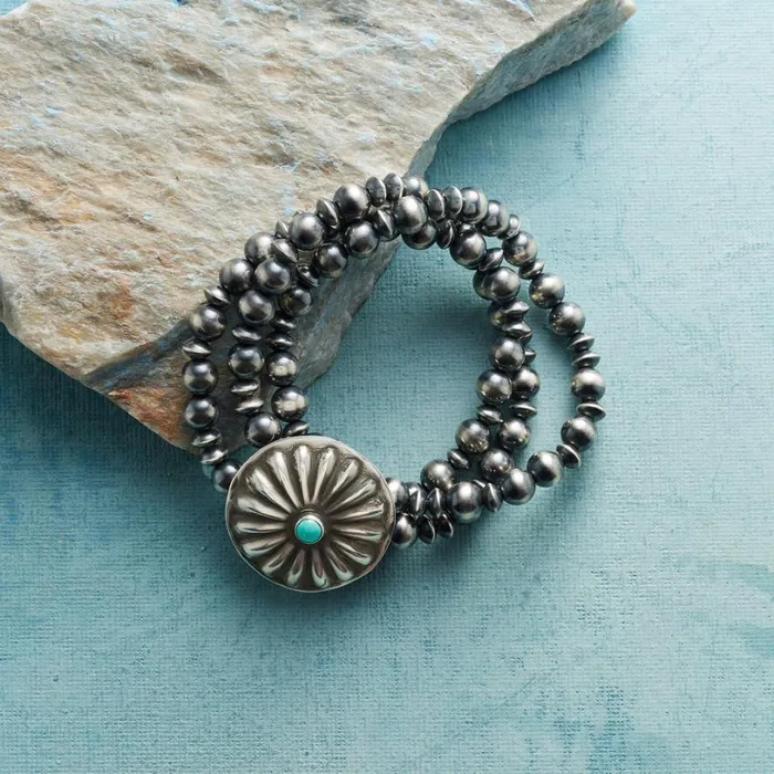 Women Triple Strand Concho Bracelet Sundance Catalog Bracelets