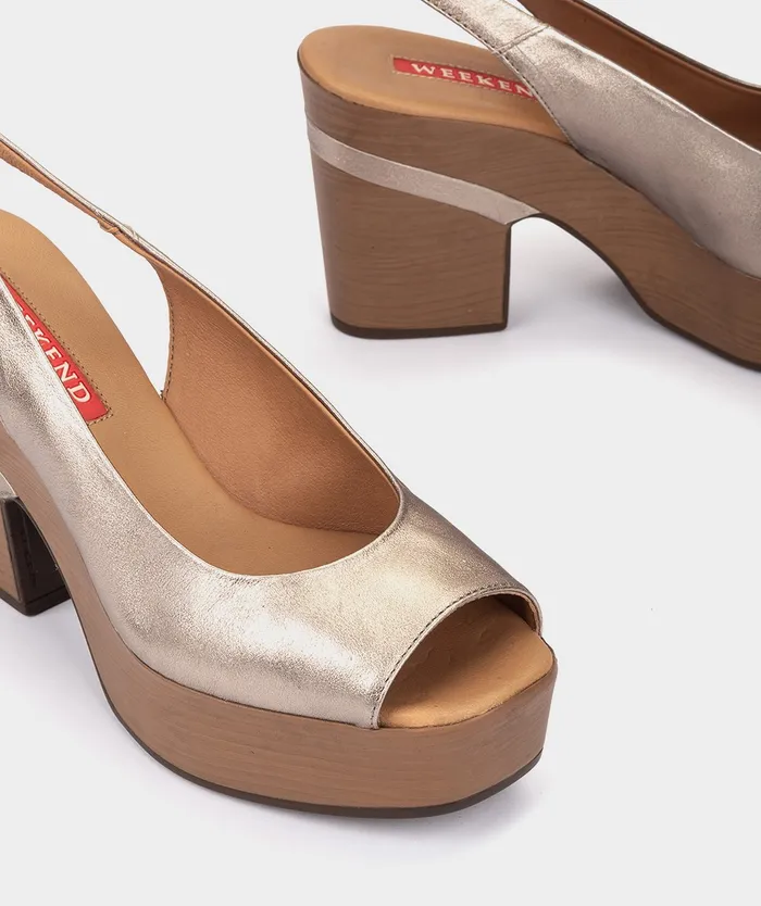 Women Tuzla Metallic 8211 Heeled Sandals Pedro Miralles