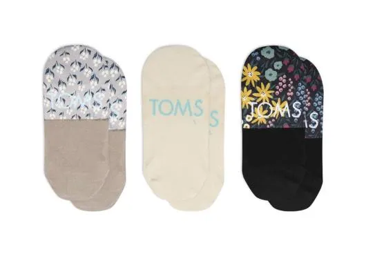 Women Ultimate No Show Socks Ditzy Floral 3 Pack Ditzy Floral TOMS Socks