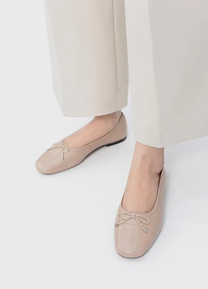 Women Vagabond Ballet Flats JOLIN SHOES Light Brown Leather