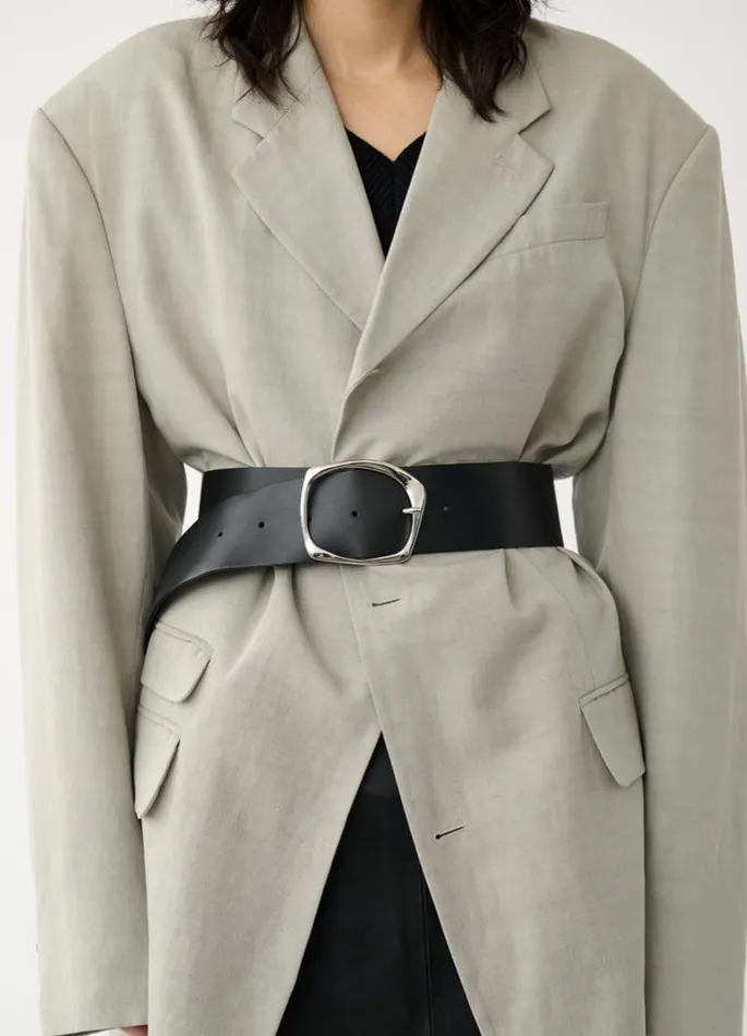 Women Vagabond Belts WIDE BELT Black Leather