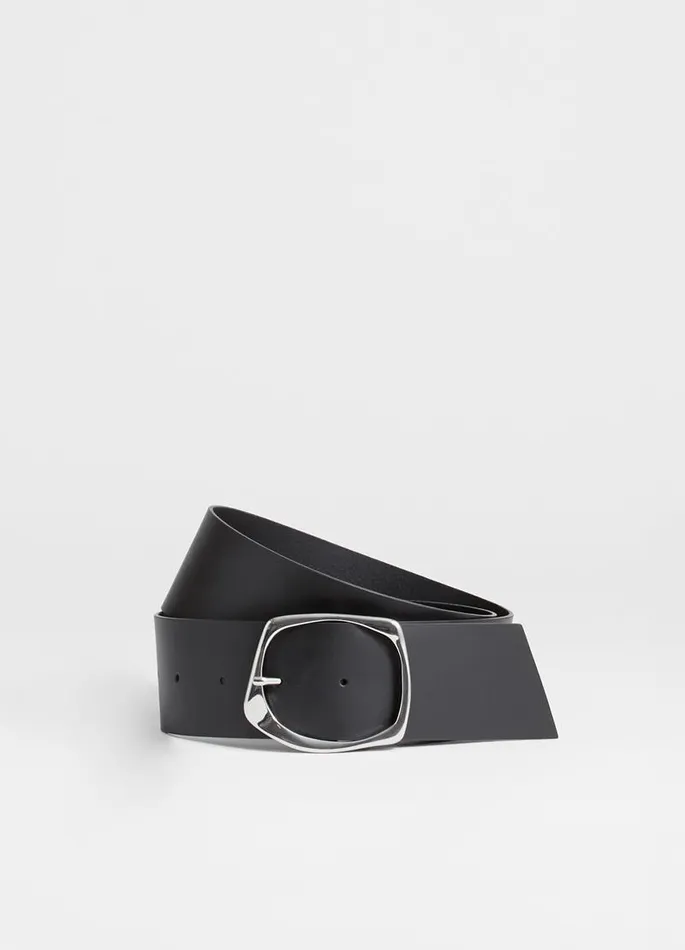 Women Vagabond Belts WIDE BELT Black Leather