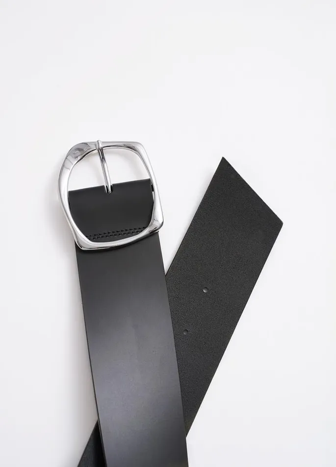 Women Vagabond Belts WIDE BELT Black Leather