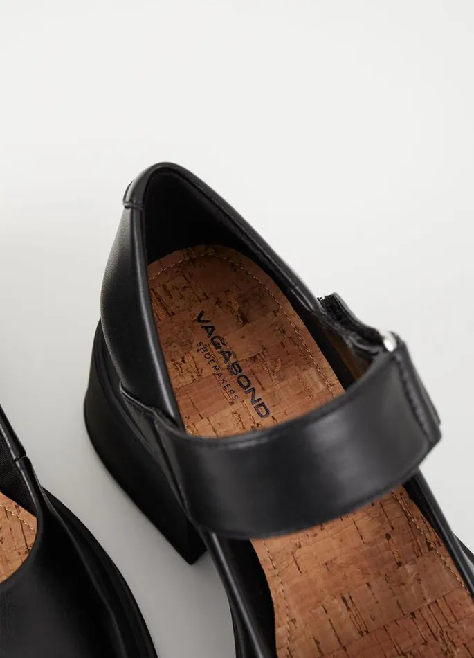 Women Vagabond Mary Janes DORAH PUMPS Black Leather Imitation