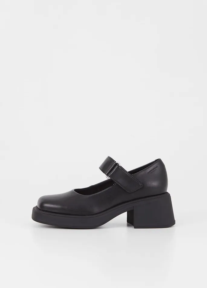 Women Vagabond Mary Janes DORAH PUMPS Black Leather Imitation
