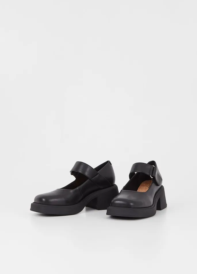 Women Vagabond Mary Janes DORAH PUMPS Black Leather Imitation