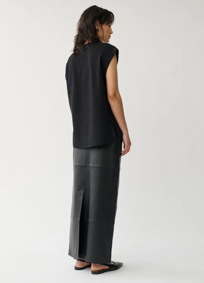Women Vagabond Tops BOXY TANK TOP Black Textile