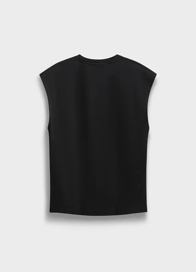 Women Vagabond Tops BOXY TANK TOP Black Textile