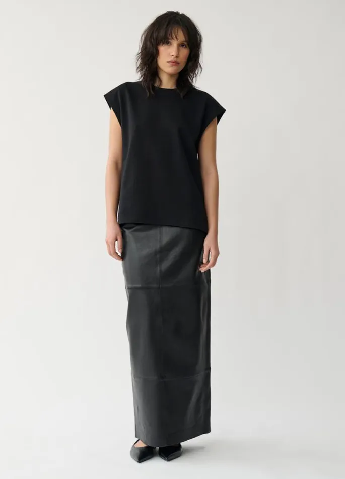Women Vagabond Tops BOXY TANK TOP Black Textile