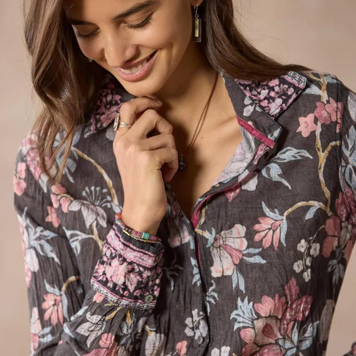 Women Valentina Blooms Shirt Black Sundance Catalog Tops Women Valentina Blooms Shirt Black Sundance Catalog Tops
