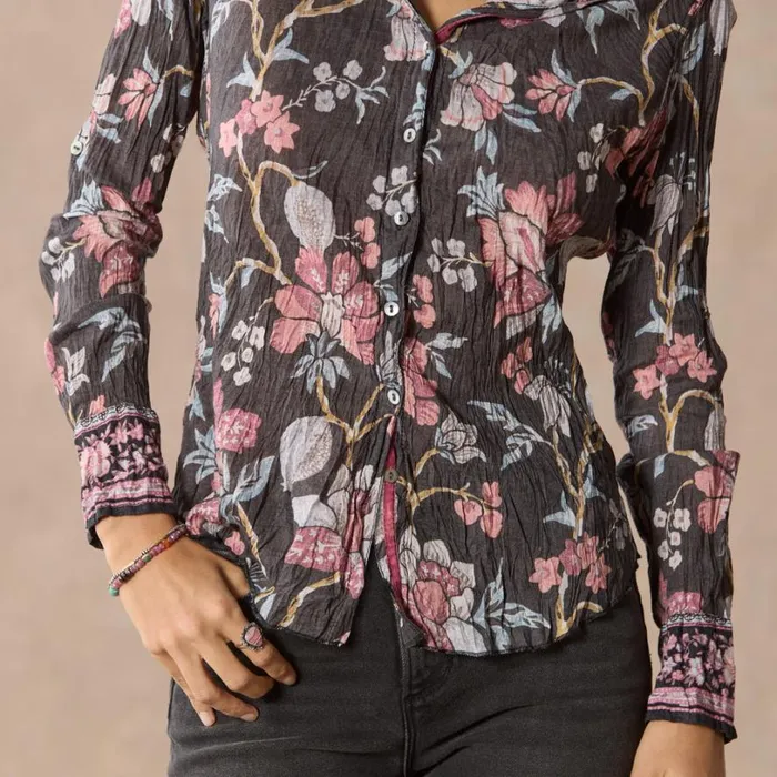 Women Valentina Blooms Shirt Black Sundance Catalog Tops Women Valentina Blooms Shirt Black Sundance Catalog Tops