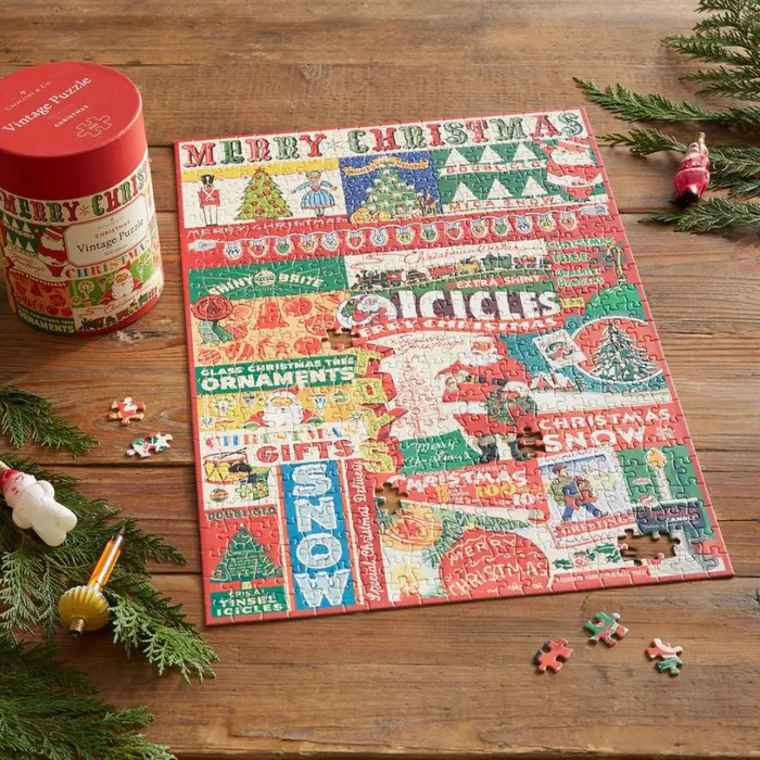Women Vintage Christmas Puzzle Sundance Catalog Seasonal