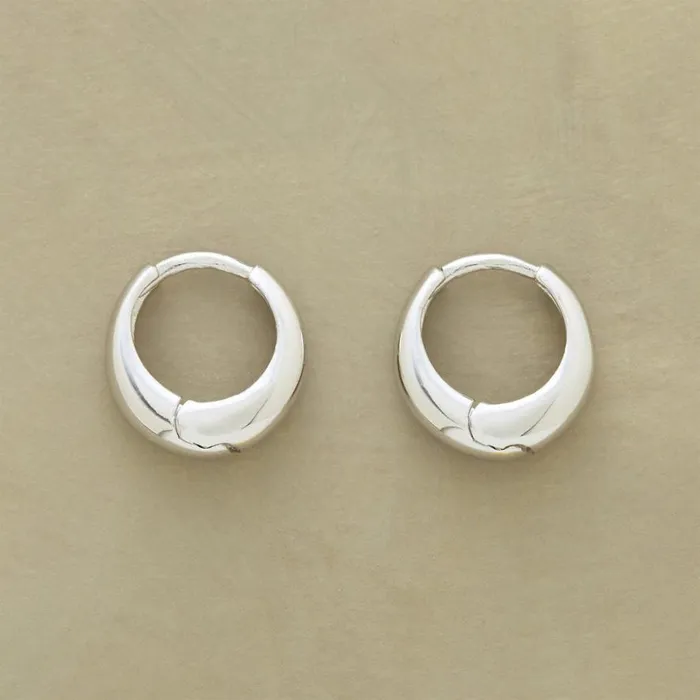 Women White Golden Axis Hoop Earrings Sundance Catalog Earrings