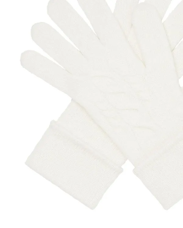 Women Women039s Cable Cashmere GlovesIn New Ivory White New Ivory White NPeal Gloves