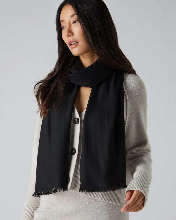 Women Women039s Pashmina Cashmere StoleIn Black Black NPeal Pashminas Wraps and Shawls