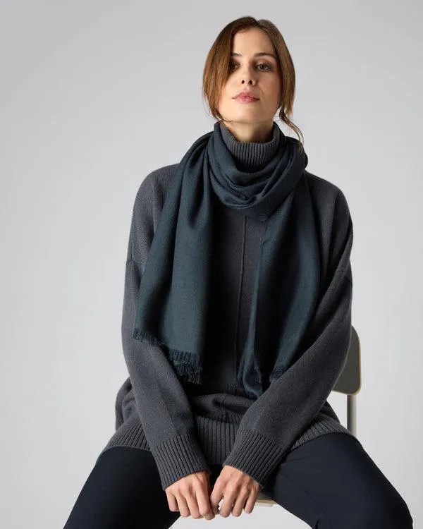 Women Women039s Pashmina Cashmere StoleIn Grigio Blue Grigio Blue NPeal Pashminas Wraps and Shawls