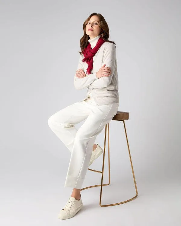 Women Women039s Round Neck Cashmere CardiganIn Pebble Grey Pebble Grey NPeal Cardigans
