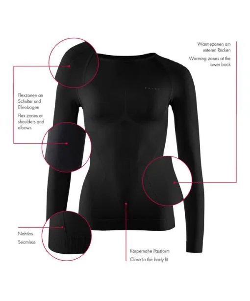 Women Women Long Sleeve Shirt Warm Radiant Orchid FALKE Long Sleeve Shirts