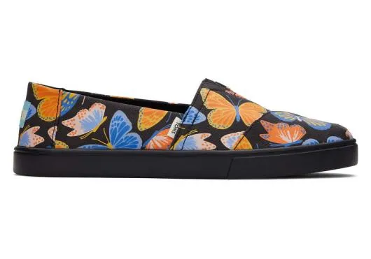 Women WomenAlpargata Cupsole Slip On Black Glow Butterfly TOMS Alpargatas