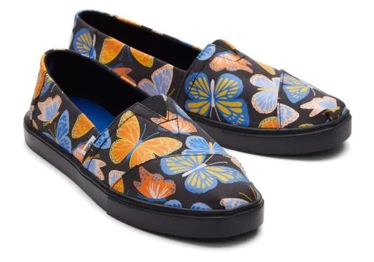 Women WomenAlpargata Cupsole Slip On Black Glow Butterfly TOMS Alpargatas