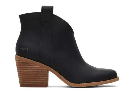 Women WomenConstance Black Leather Heeled Boot Black TOMS Exclusives