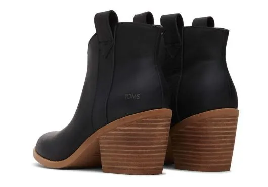 Women WomenConstance Black Leather Heeled Boot Black TOMS Exclusives