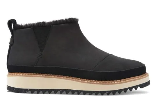 Women WomenMarlo Black Water Resistant Faux Fur Boot Black TOMS Boots and Booties