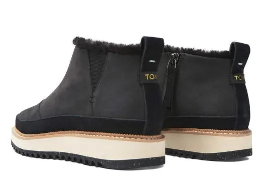 Women WomenMarlo Black Water Resistant Faux Fur Boot Black TOMS Boots and Booties