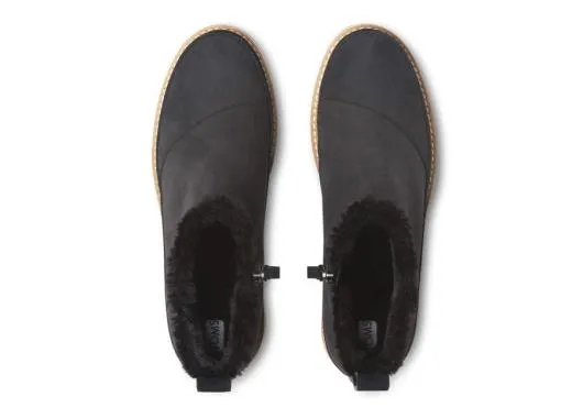 Women WomenMarlo Black Water Resistant Faux Fur Boot Black TOMS Boots and Booties