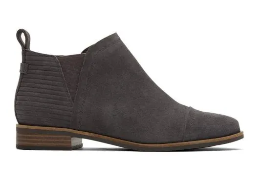 Women WomenReese Grey Suede Ankle Boot Cement Grey TOMS Exclusives