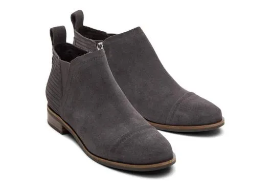 Women WomenReese Grey Suede Ankle Boot Cement Grey TOMS Exclusives