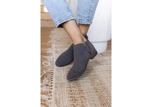 Women WomenReese Grey Suede Ankle Boot Cement Grey TOMS Exclusives