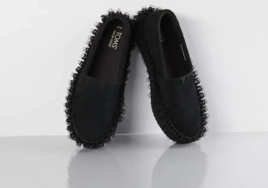 Women WomenTOMS X Batsheva Black Suede TOMS Alpargatas