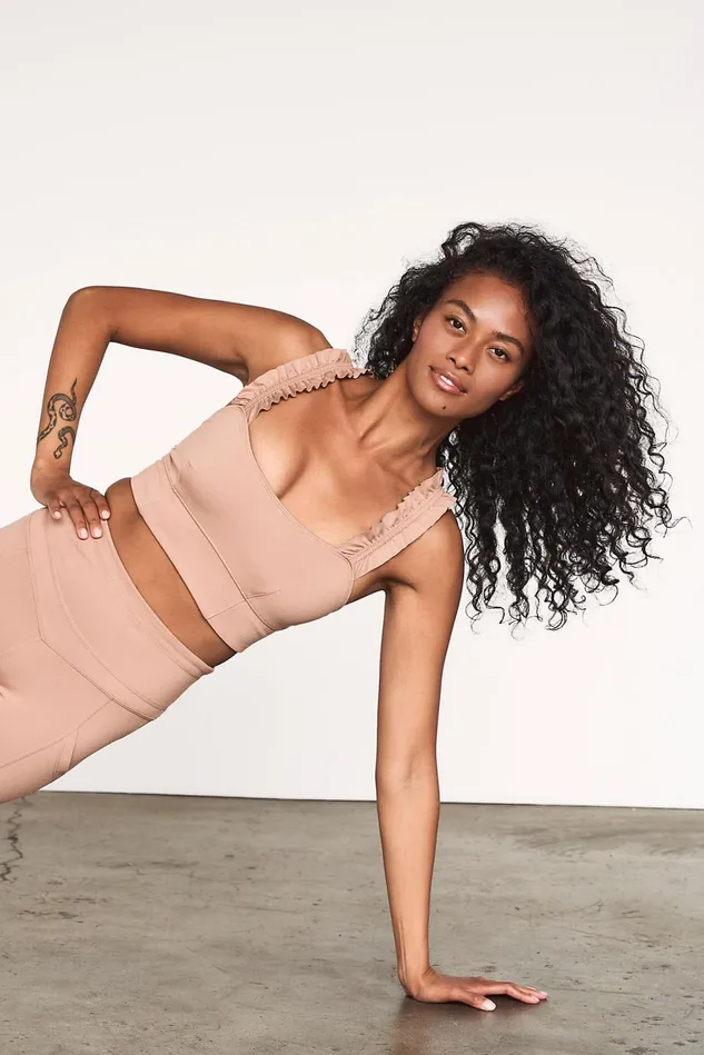 Women Workout Tops Free People Stay Centered Bra Iced Coffee