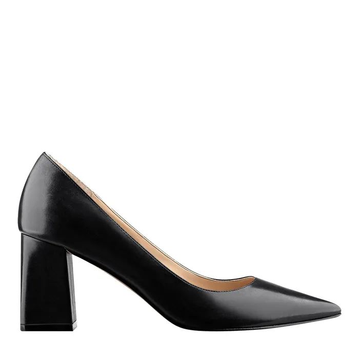Women Zala Block Heel Pointy Toe Pump Black Leather Marc Fisher Heels and Pumps Women Zala Block Heel Pointy Toe Pump Black Leather Marc Fisher Heels and Pumps