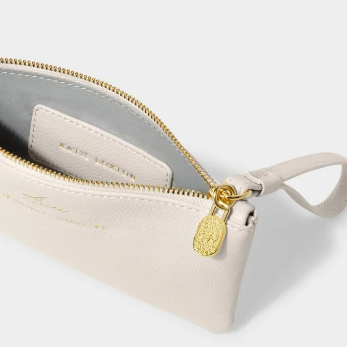Women Zodiac Collection Katie Loxton Zodiac Wristlet Pouch 039Aries039 In Off White 8211 Clutch Bag