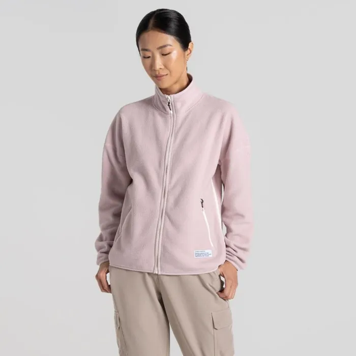 Womens Full Zip Fleece Craghoppers CO2 Renu Full Zip Fleece Dusky Carnation