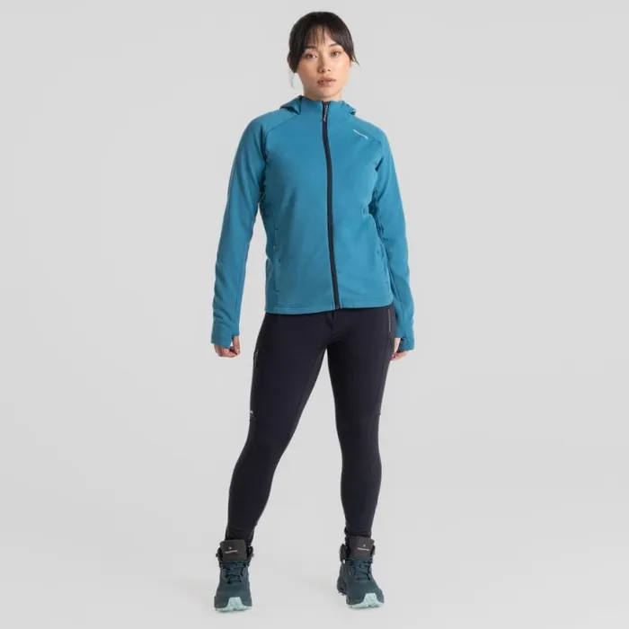 Womens Full Zip Fleece Craghoppers Dynamic Pro Hooded Jacket Tay Blue Womens Full Zip Fleece Craghoppers Dynamic Pro Hooded Jacket Tay Blue