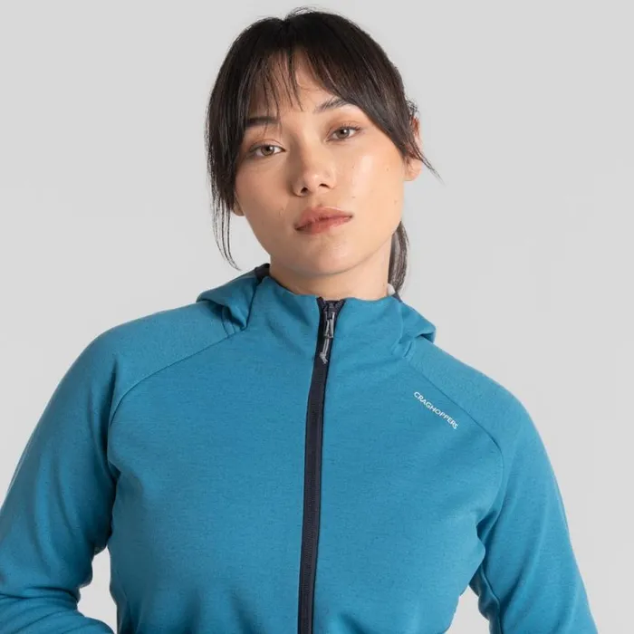 Womens Full Zip Fleece Craghoppers Dynamic Pro Hooded Jacket Tay Blue Womens Full Zip Fleece Craghoppers Dynamic Pro Hooded Jacket Tay Blue
