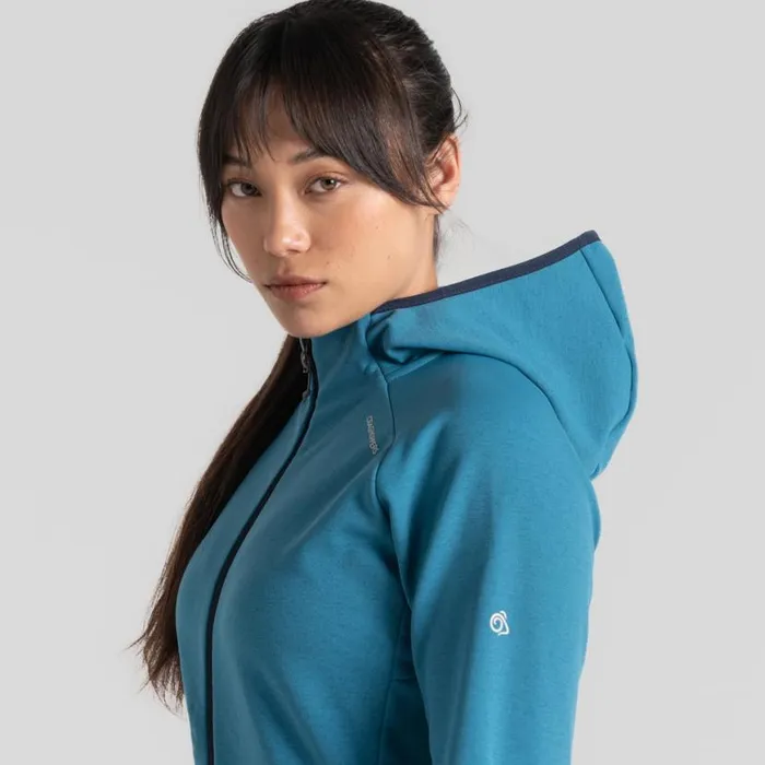 Womens Full Zip Fleece Craghoppers Dynamic Pro Hooded Jacket Tay Blue Womens Full Zip Fleece Craghoppers Dynamic Pro Hooded Jacket Tay Blue