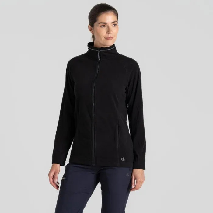 Womens Full Zip Fleece Craghoppers Expert Miska 200 Fleece Jacket Black