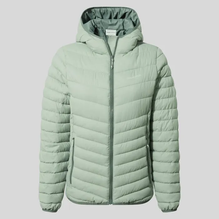 Womens Insulated Jackets Craghoppers Compresslite VIII Hooded Jacket Meadow Haze Frosted Pine Womens Insulated Jackets Craghoppers Compresslite VIII Hooded Jacket Meadow Haze Frosted Pine