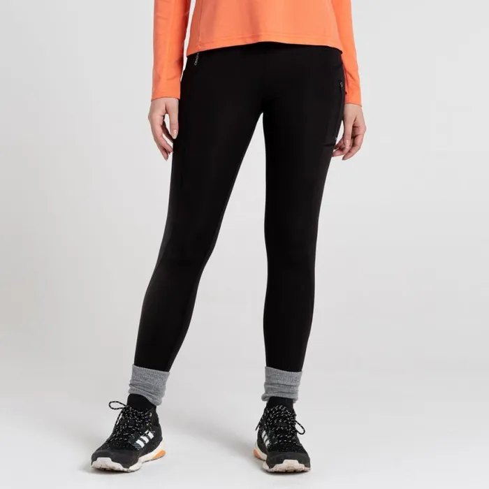 Womens Leggings Craghoppers Compression Thermal Leggings Black